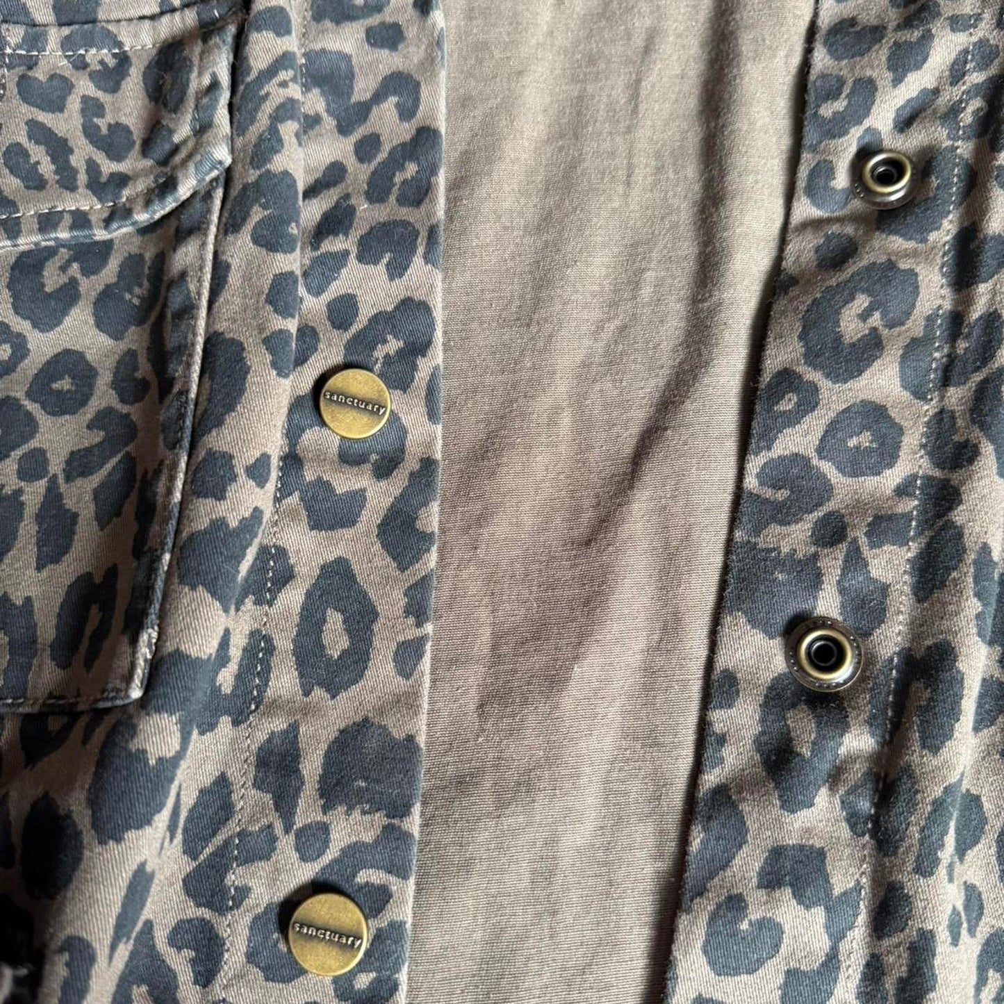 Sanctuary Leopard Print Snap-Front Jacket