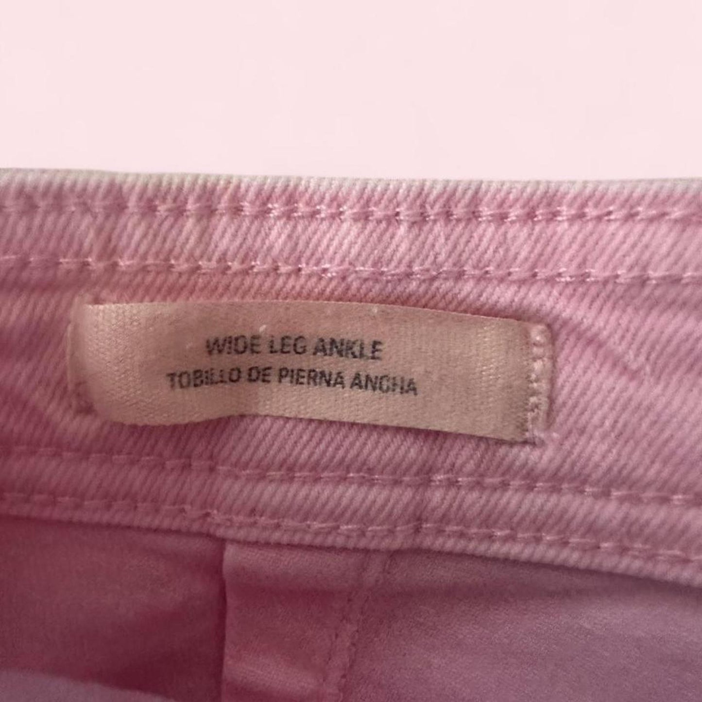 Pastel Pink Wide Leg Jeans 💗