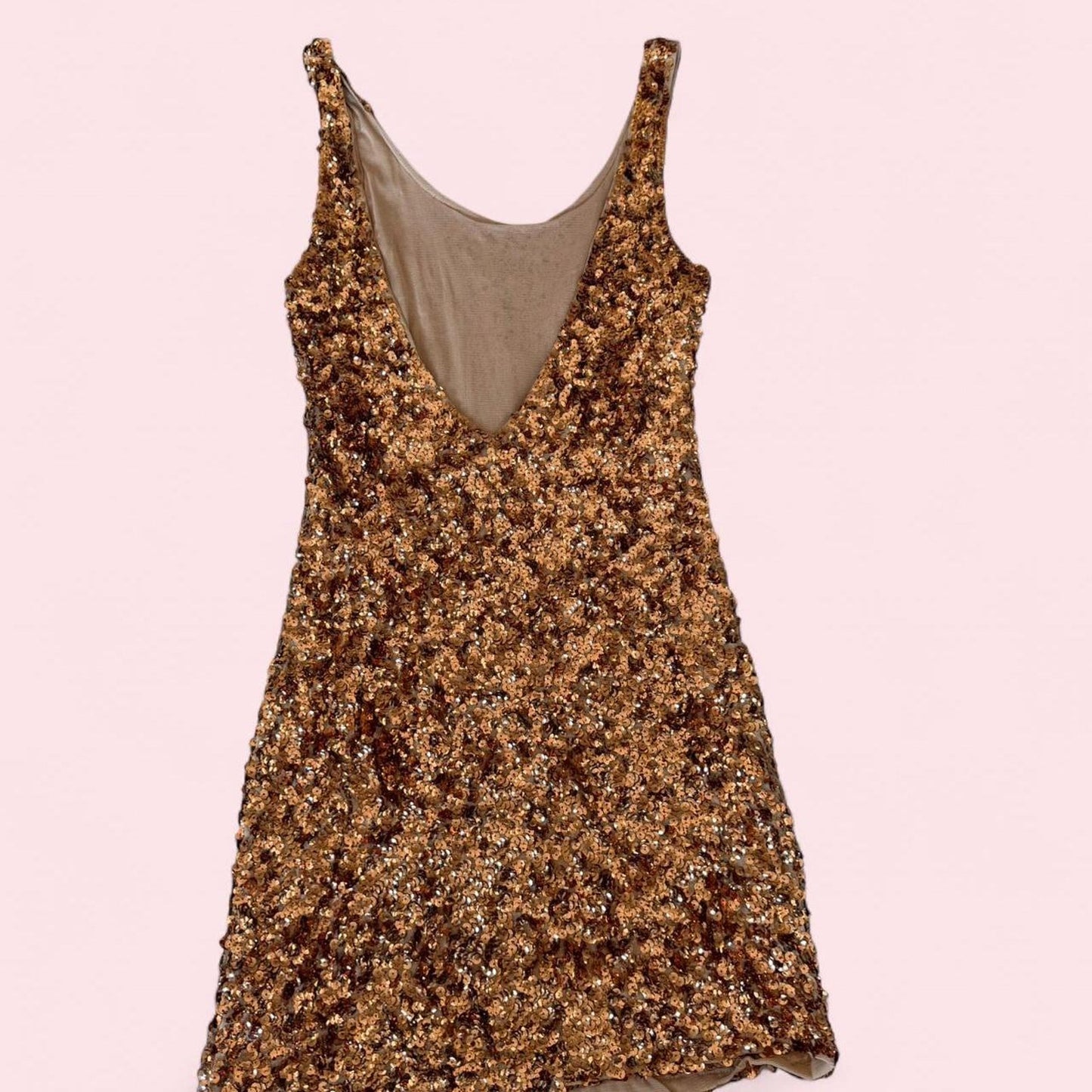 Ladies gold sequin mini dress