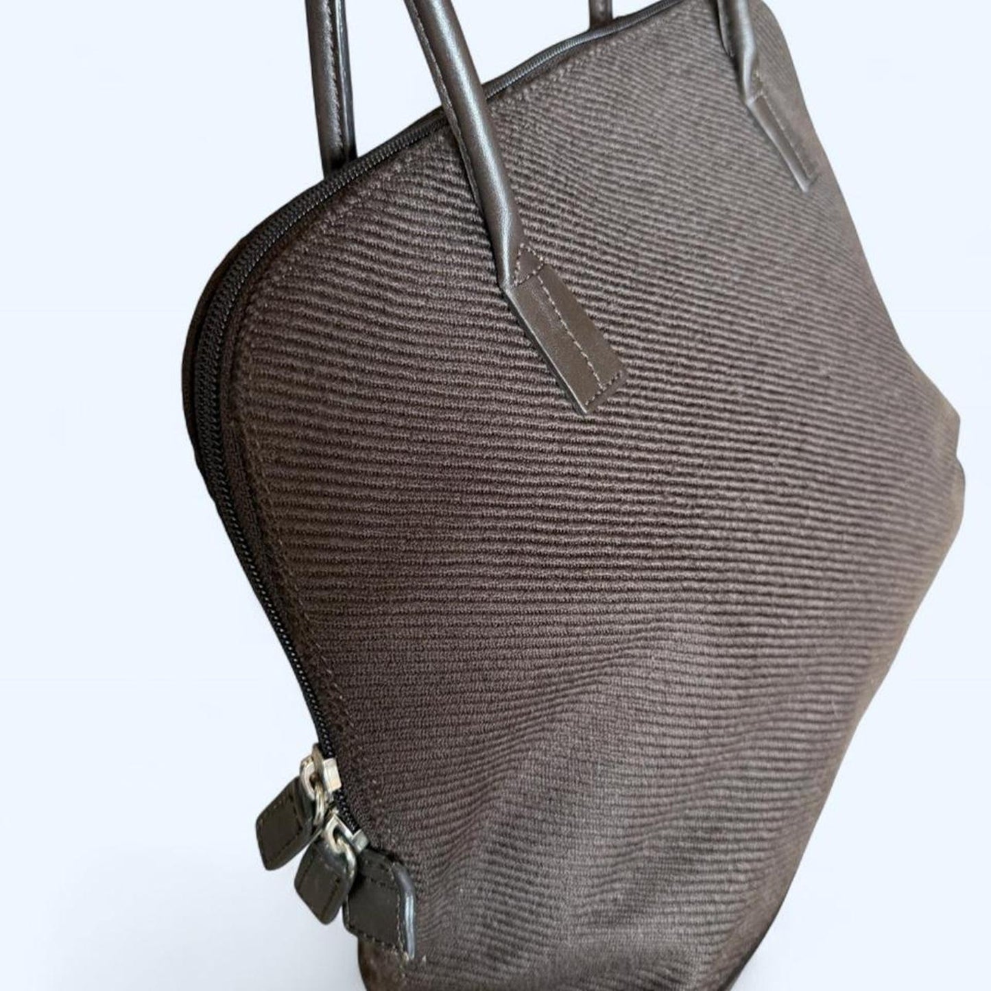 Vintage Ann Taylor twill and leather bag