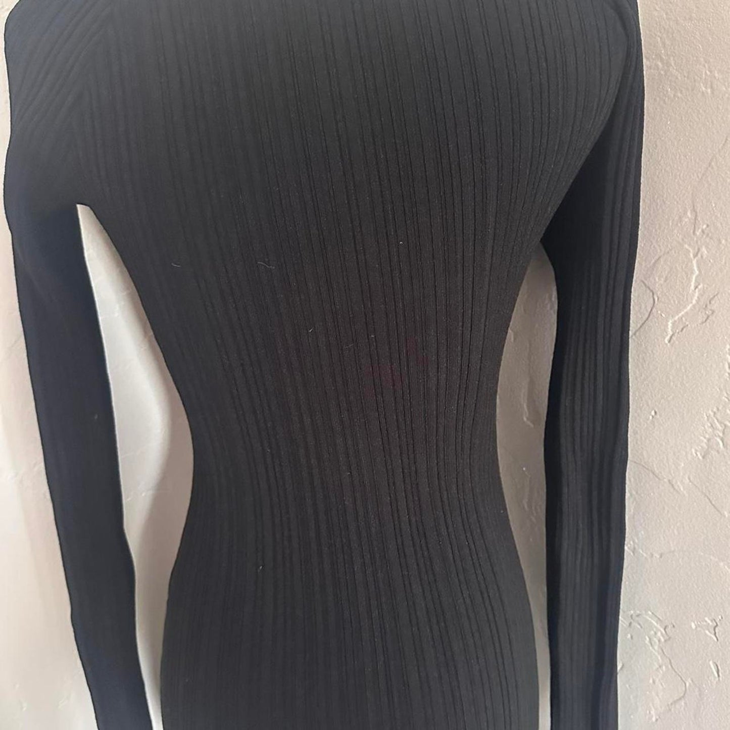 Banana Republic ribbed black bodycon dress