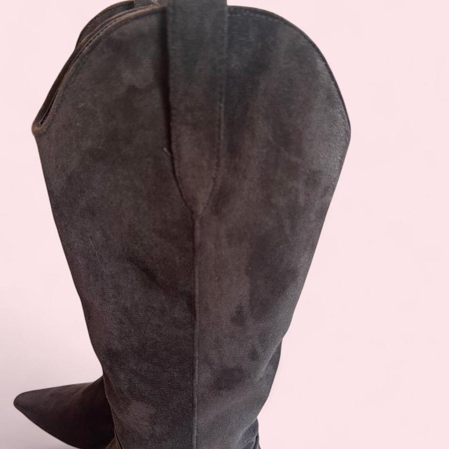 Womens brown suede knee