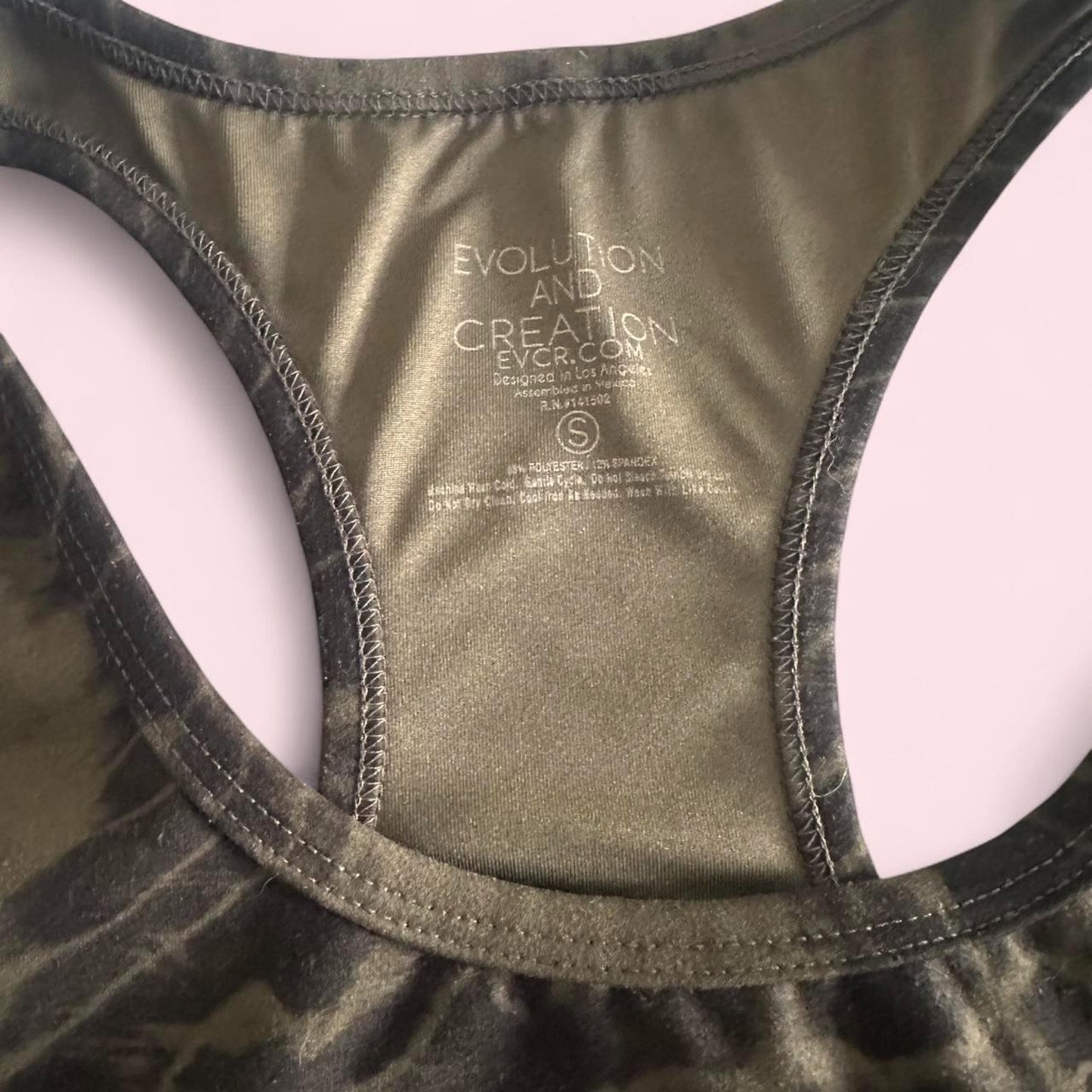 Small Evolution and Creation green work out  crop top