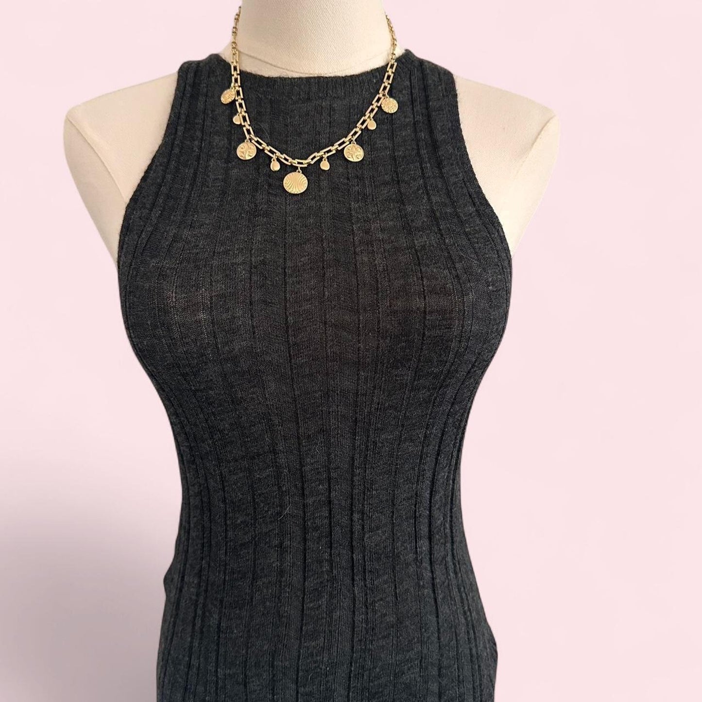 Mango dark grey top