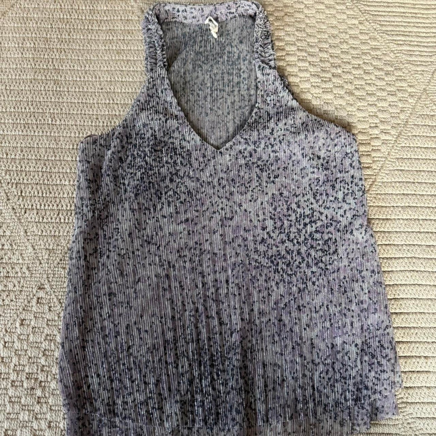 Anthropologie sequin top with sheer layered material