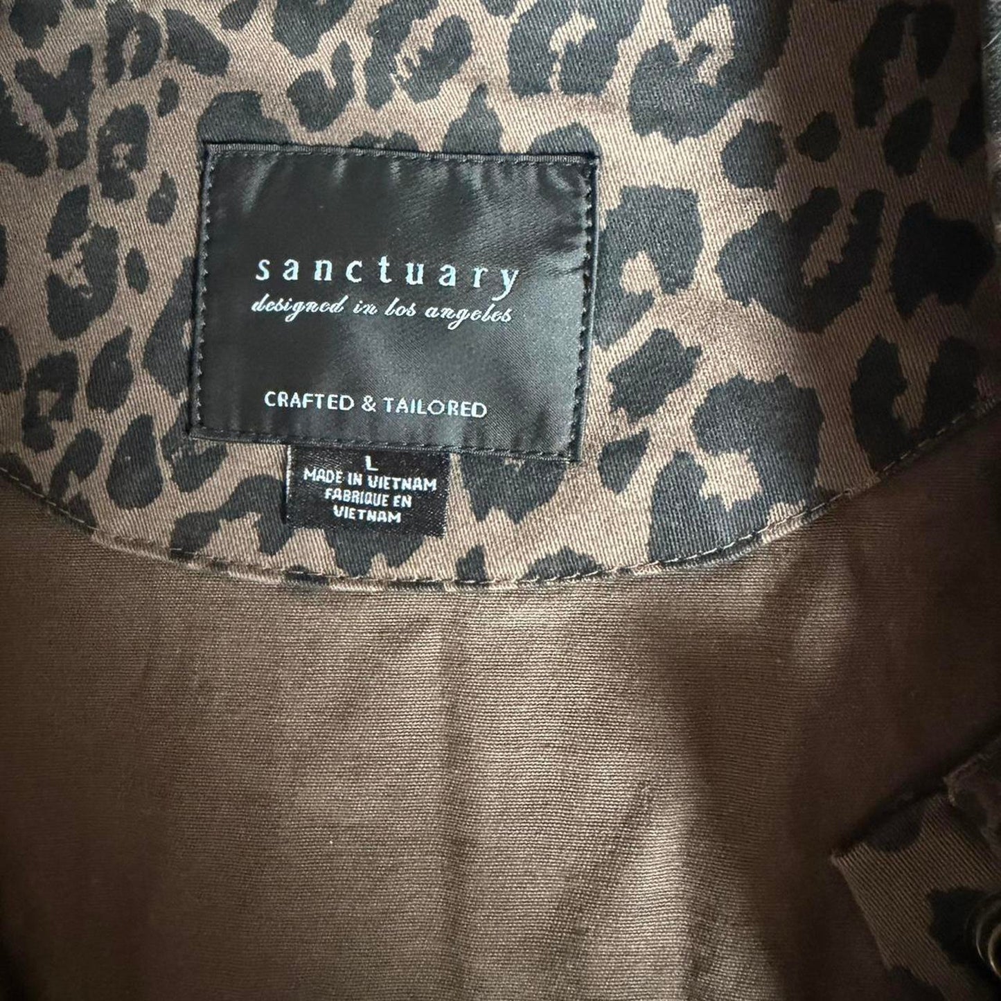 Sanctuary Leopard Print Snap-Front Jacket
