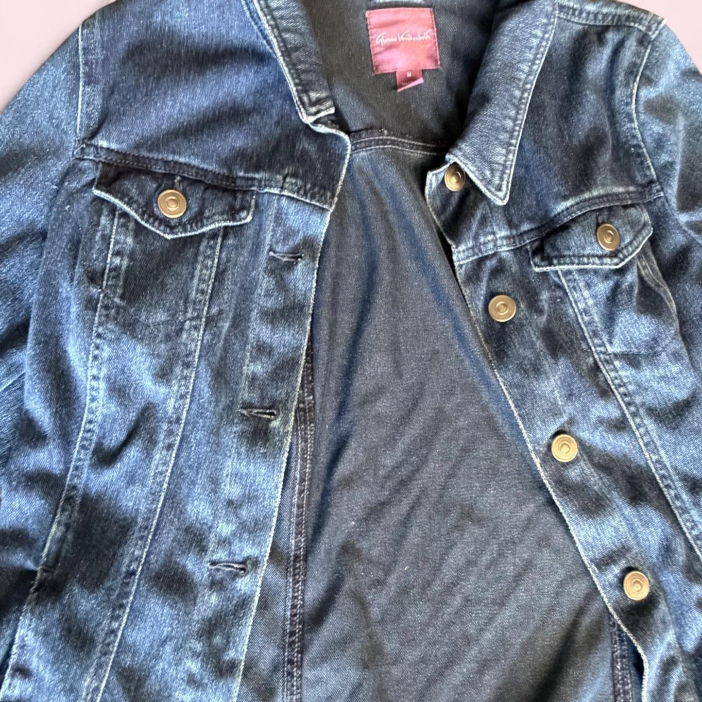 Dark wash blue denim jacket
