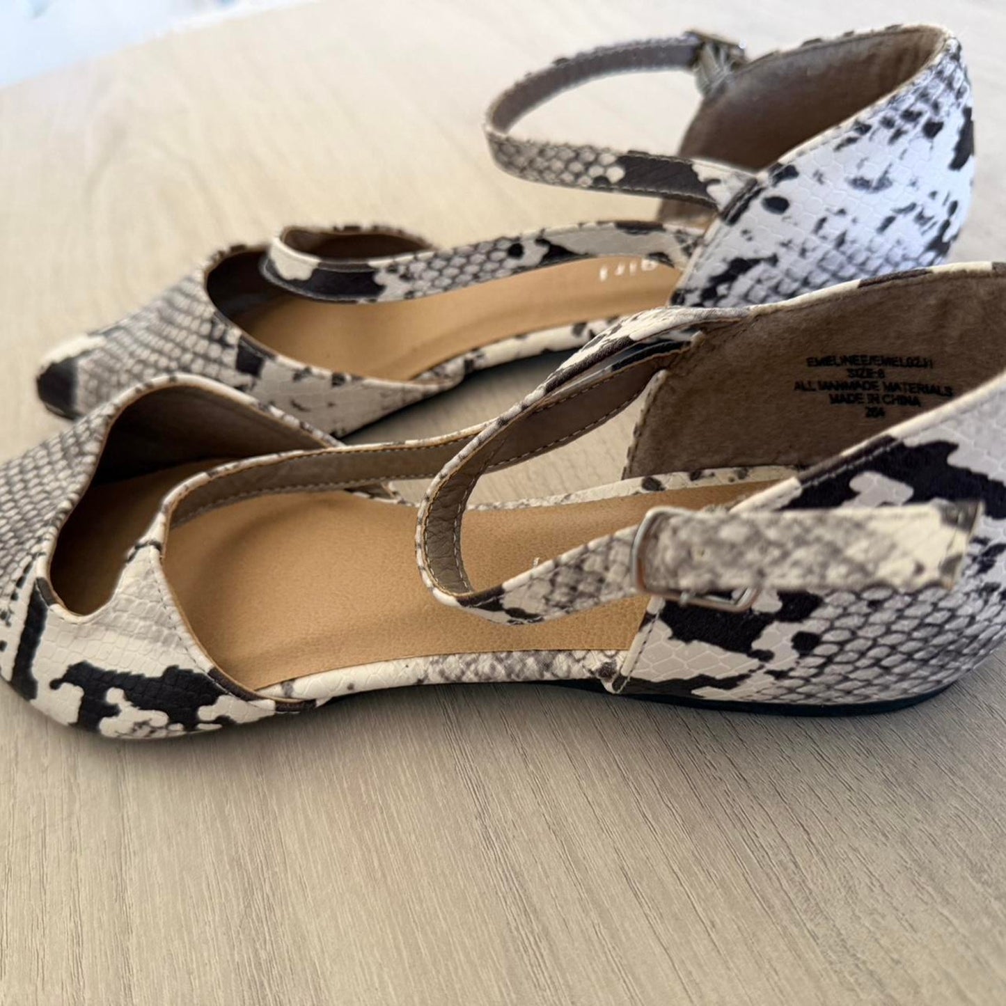 Madden Girl Snake Print Pointed Toe Flats Y2K Indie Sleaze Ballet Flats