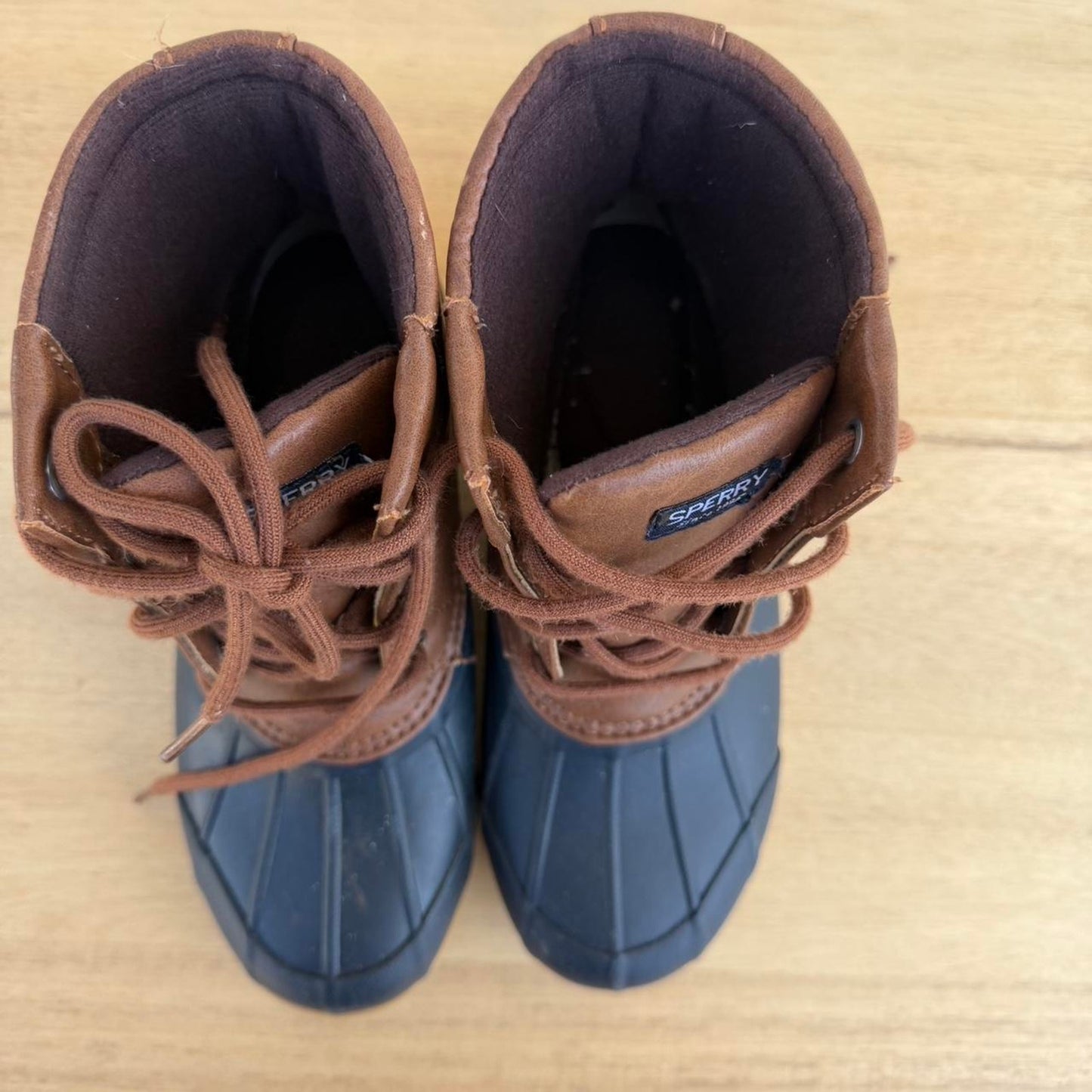 Kids sperry navy duck boots