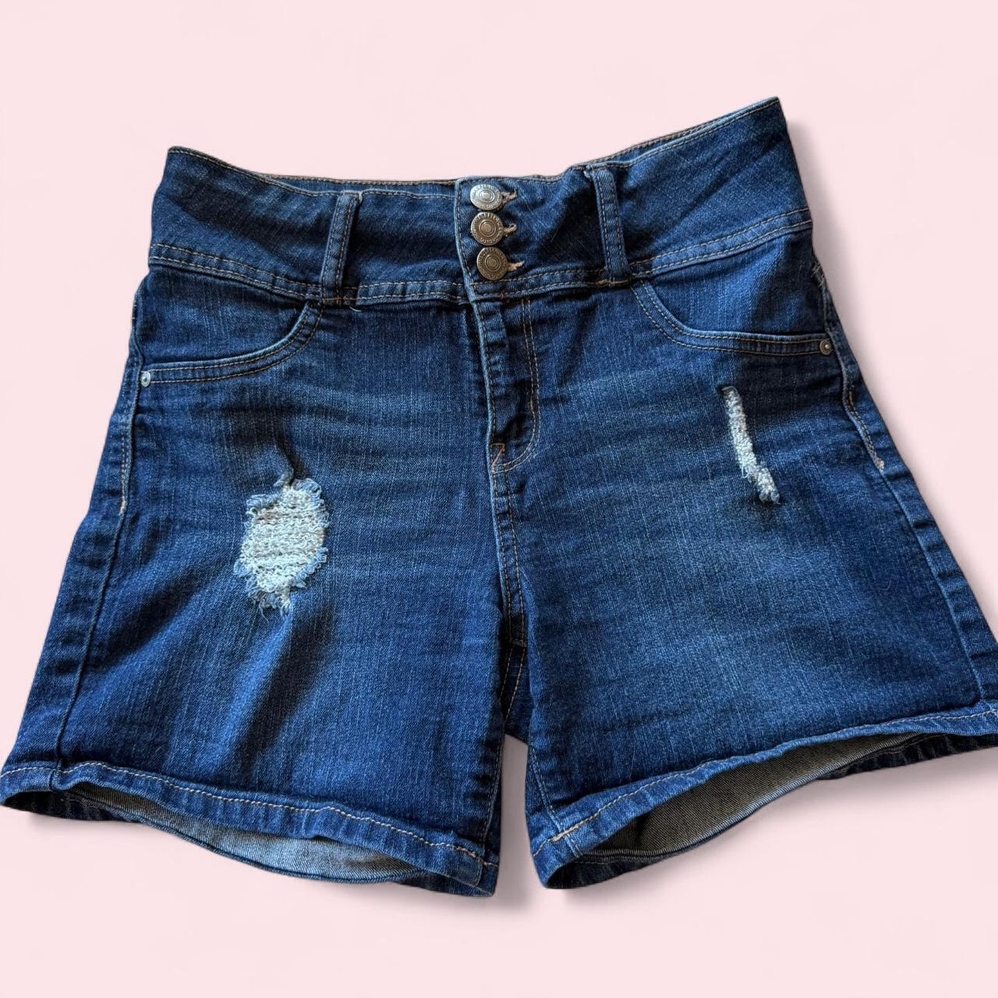 navy blue denim shorts
