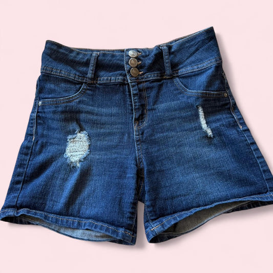 navy blue denim shorts